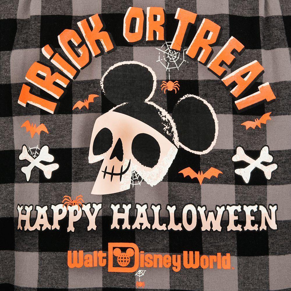 Walt Disney World Halloween Long Sleeve Buffalo Plaid Shirt for Adults - World of Treasures