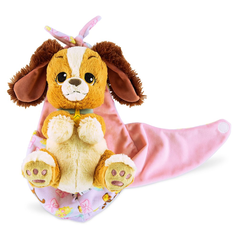 Disney Babies Lady Plush with Blanket Pouch– Small – 10''
