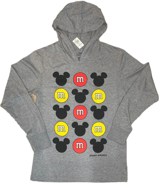 Disney Springs M&M Mickey Long Sleeve Hoodie Men’s Unisex Shirt
