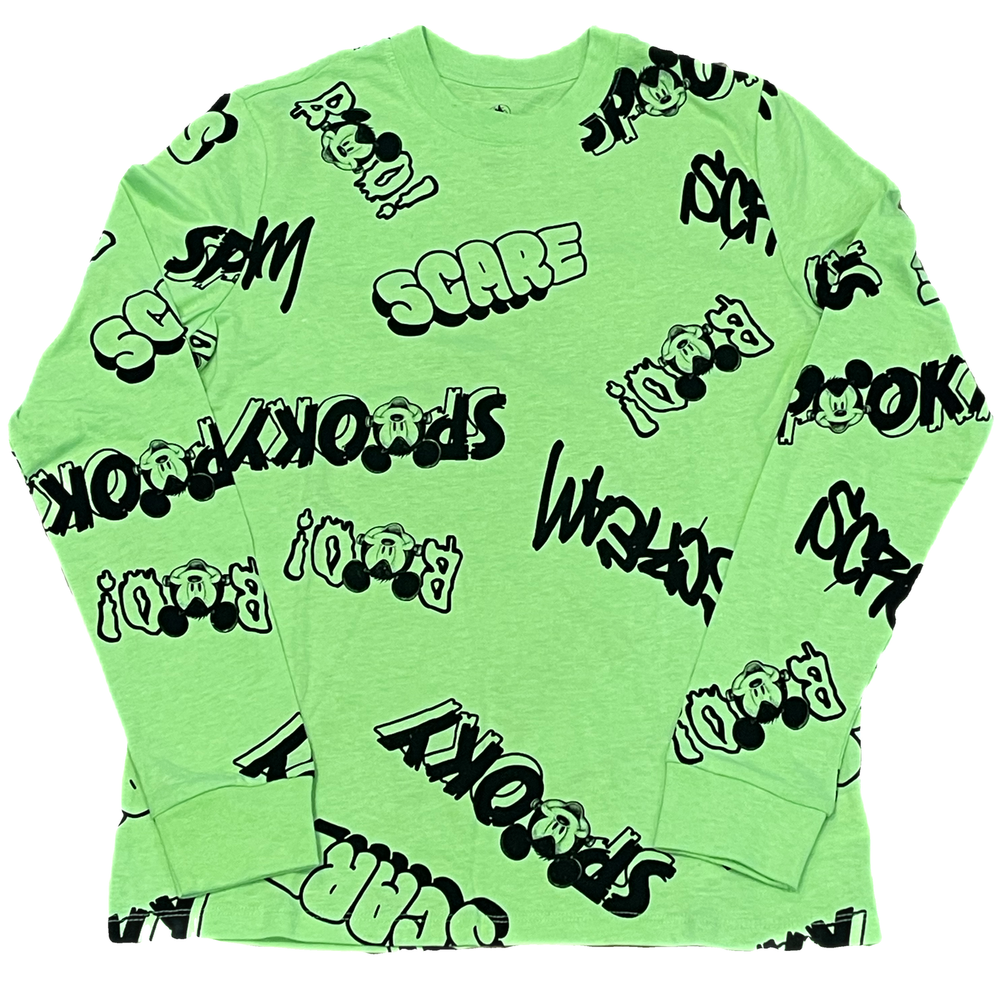 Disney Mickey BOO, Spooky, Scare All Over Print Halloween Shirt