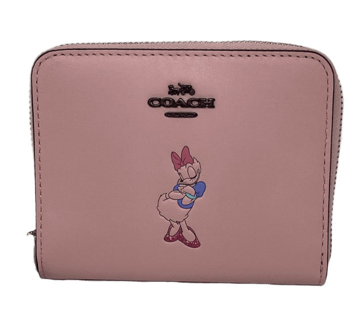 Disney X COACH Daisy Duck Pink Small Zip Around Wallet – World of