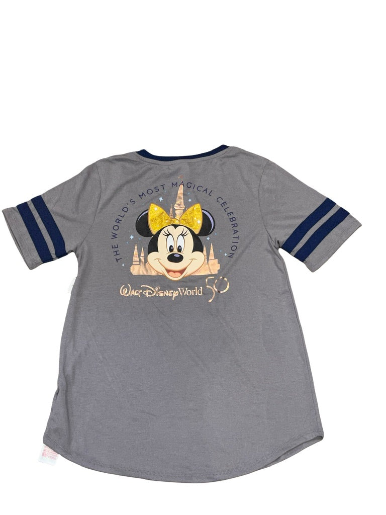 Walt Disney World 50th Anniversary Minnie V Neck Ladies Shirt