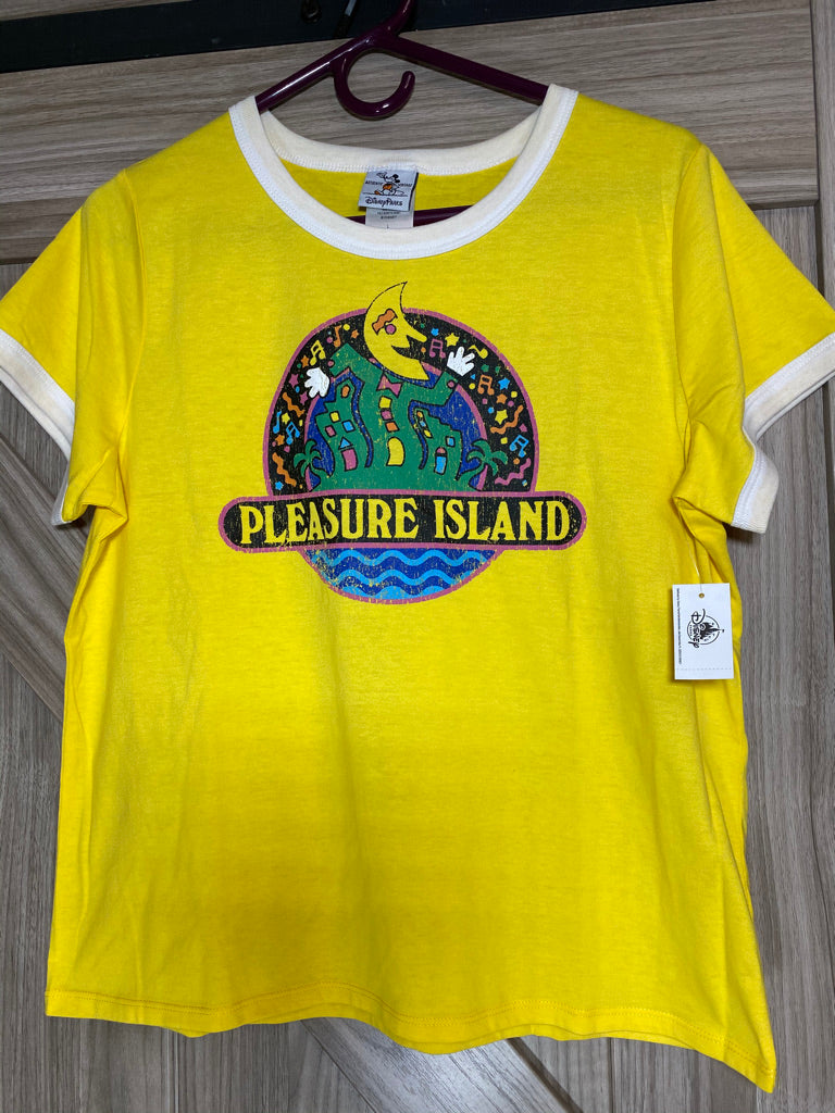 Disney Pleasure Island Ringer Authentic Vintage Womens Shirt