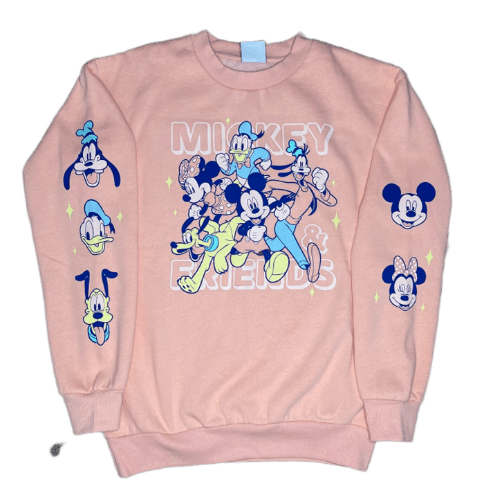 Disney Mickey & Co. Mickey & Friends Fab 5 Crew Neck Pullover Sweatshirt