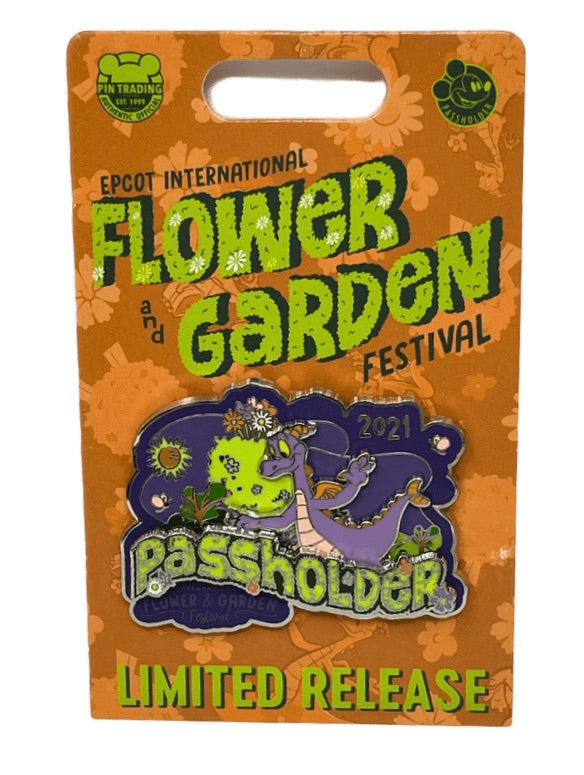 Disney Epcot 2021 Flower and Garden Festival Figment Passholder Pin