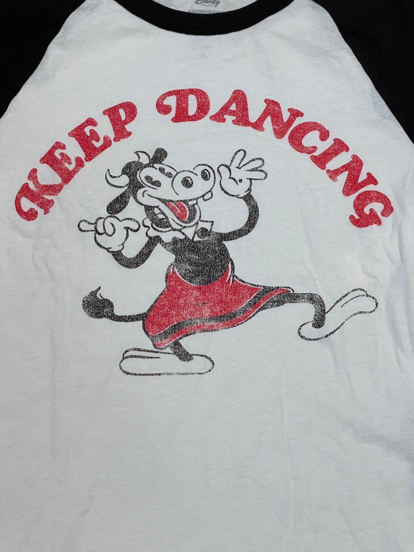 Disney Clarabelle Cow “Just Keep Dancing” Raglan Shirt for Women