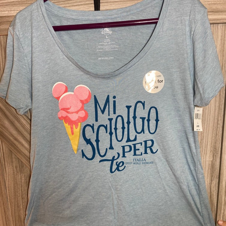 Disney Epcot Italy I Melt for You Mickey Gelato Shirt Small