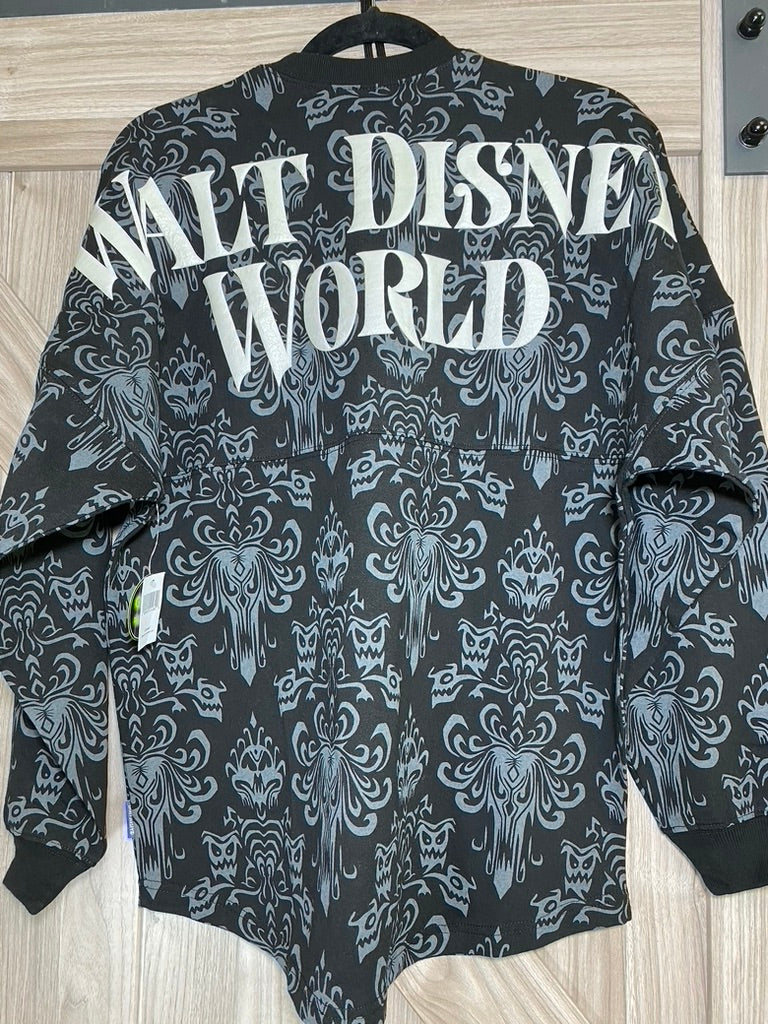 Walt Disney World Haunted Mansion Wallpaper Spirit Jersey for Adults XS