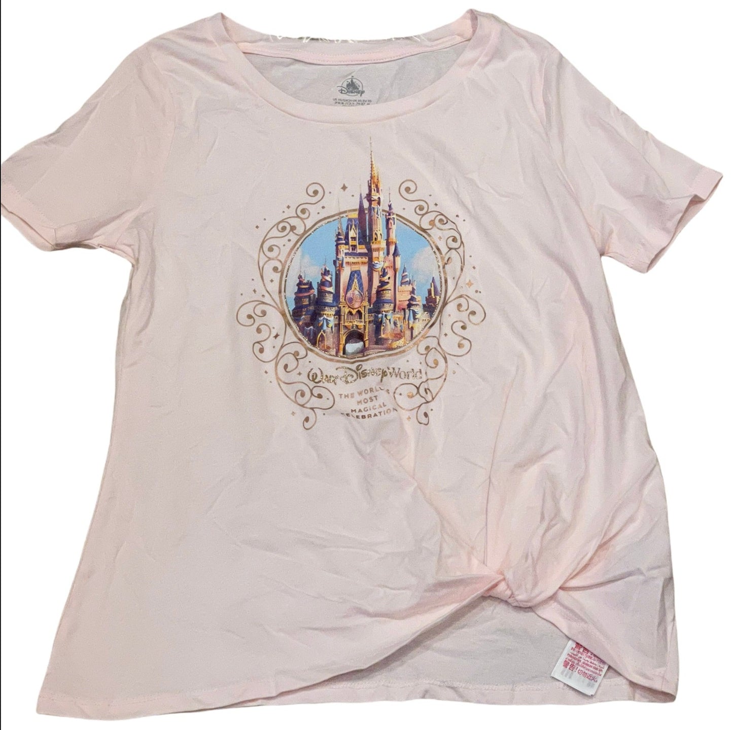 Walt Disney World 50th Anniversary Castle Knotted Ladies Shirt