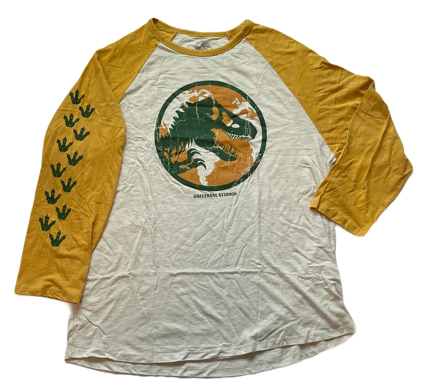 Universal Studios Jurassic Park Dinosaur Raglan Shirt