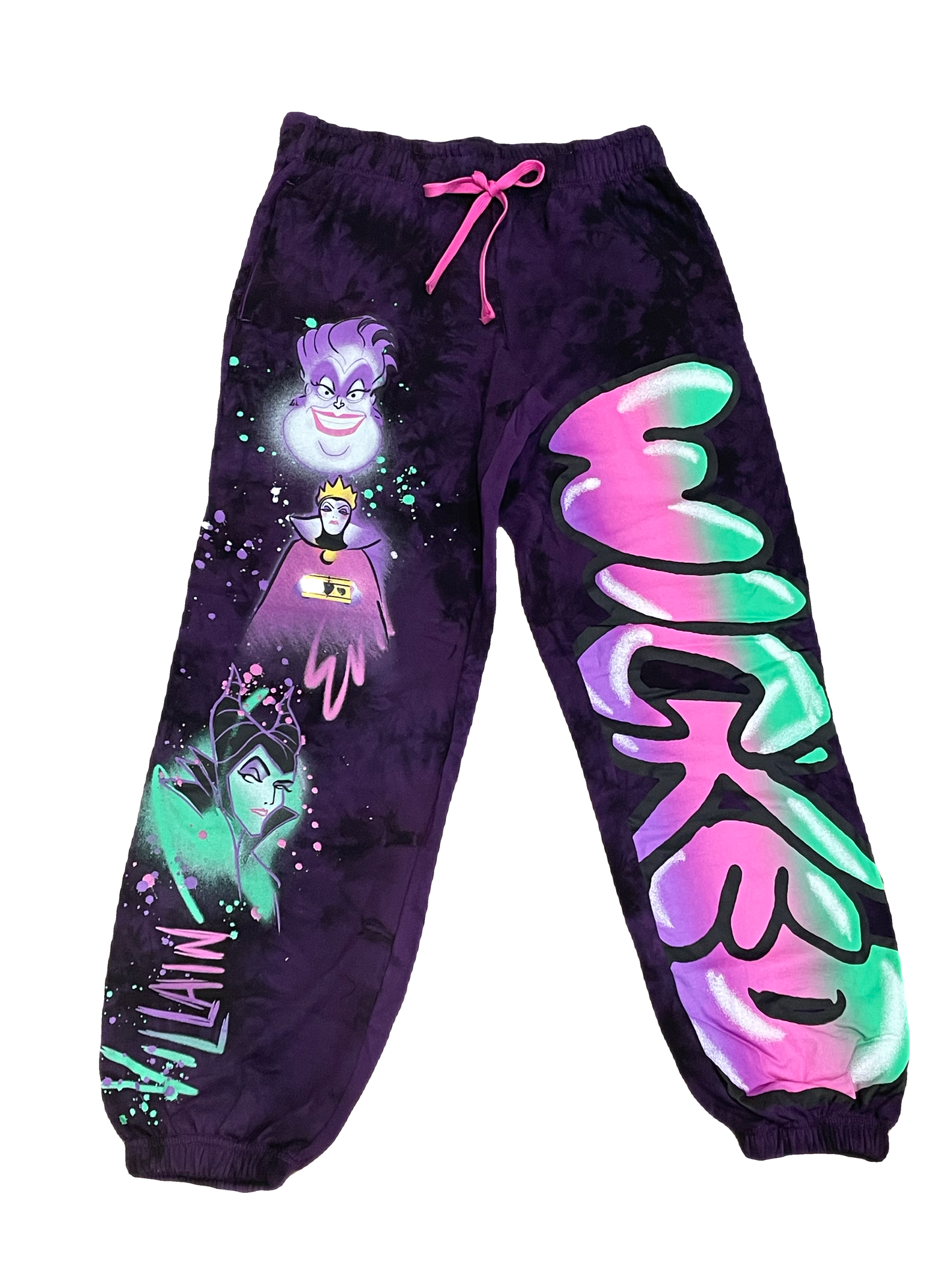 Disney Villains Acid Wash “Wicked” Ladies Joggers - XS