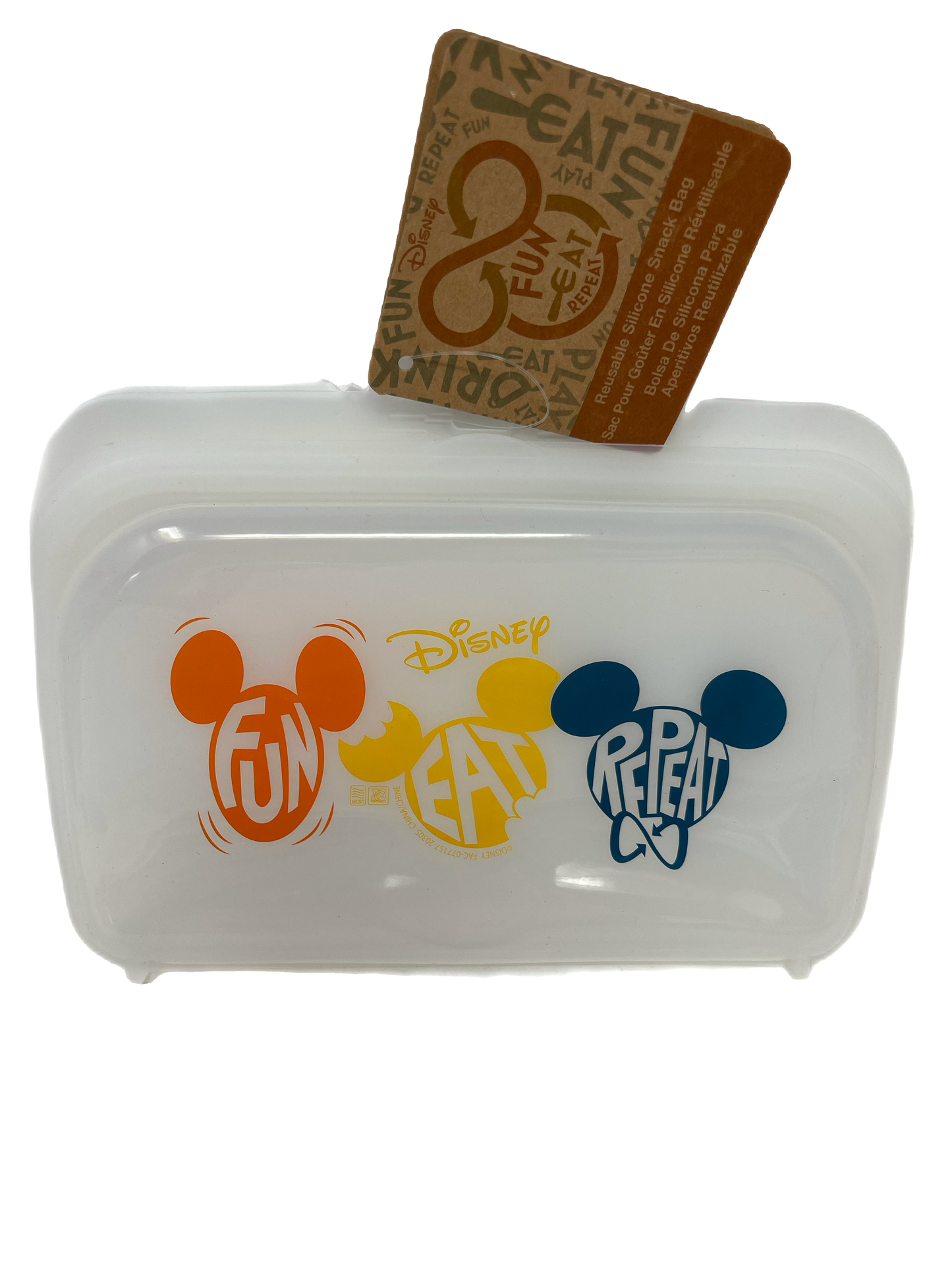 Disney Fun, Eat, Repeat Reusable Silicone Snack Bag