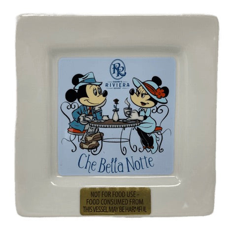Disney Riviera Resort Mickey and Minnie Che Bella Notte Dish Plate
