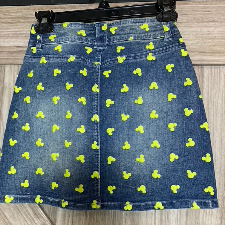 Disney Mickey Mouse Icon Denim Skirt for Juniors