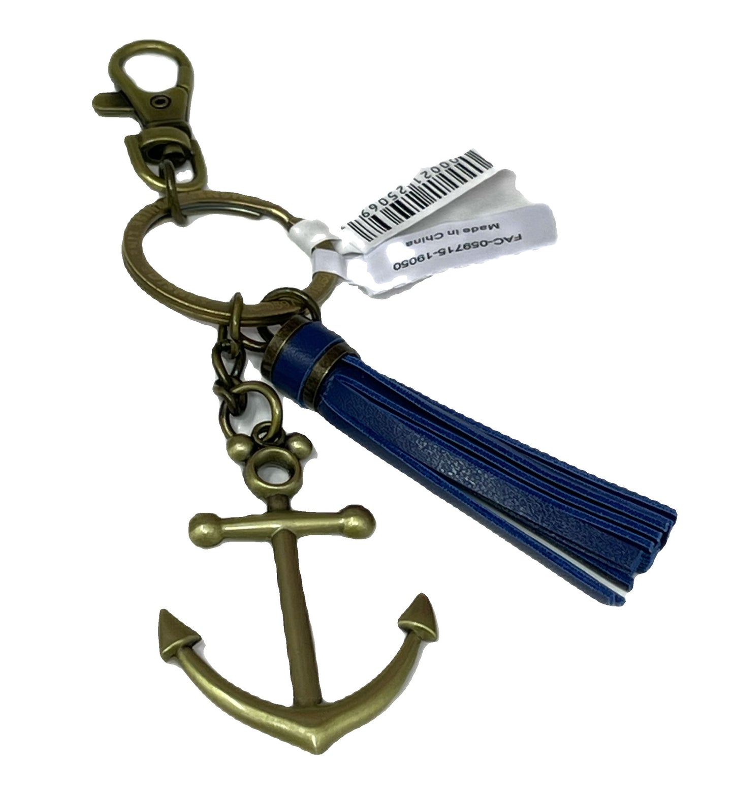 Disney Cruise Line Mickey Anchor With Tassel Keychain Clip