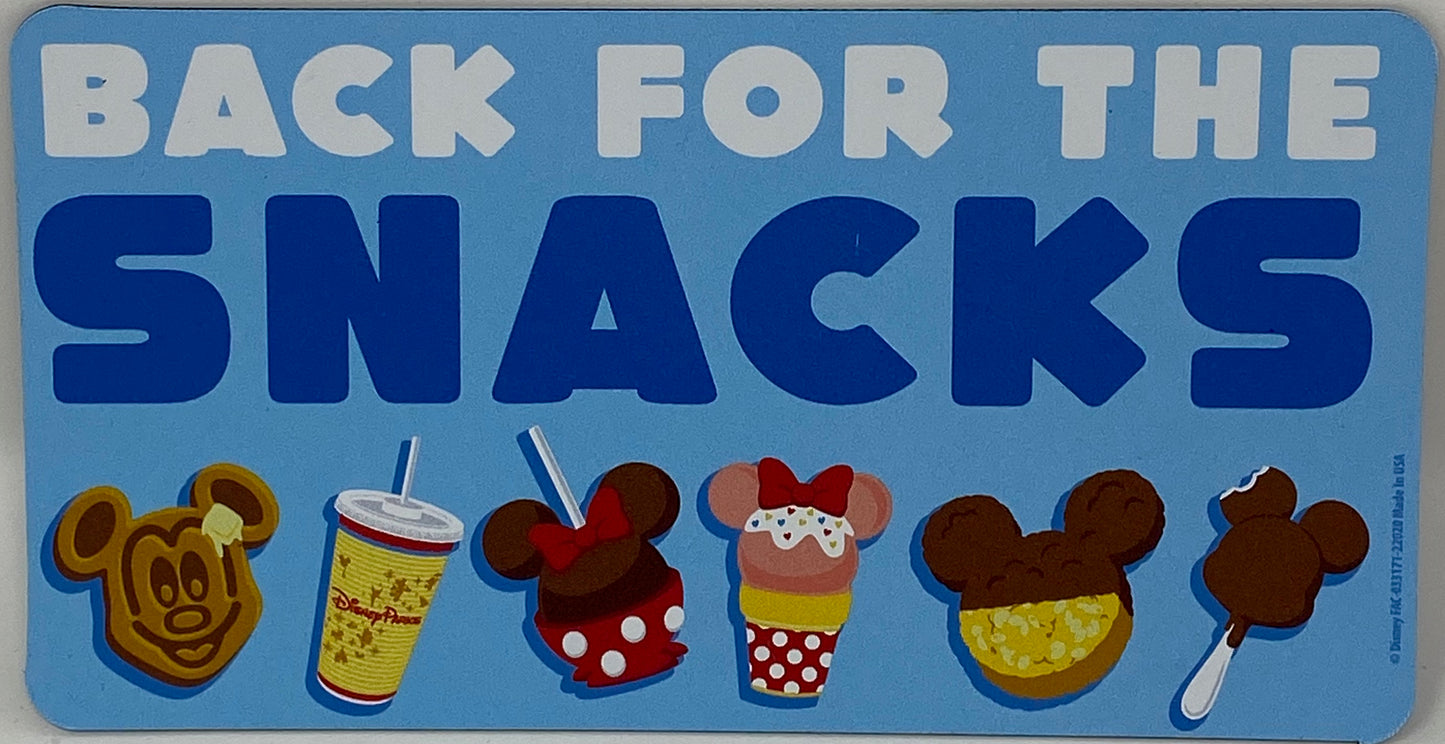 Disney Back for the Snacks Mickey Bar, Waffle, Cupcake, Minnie Ice Cream Magnet