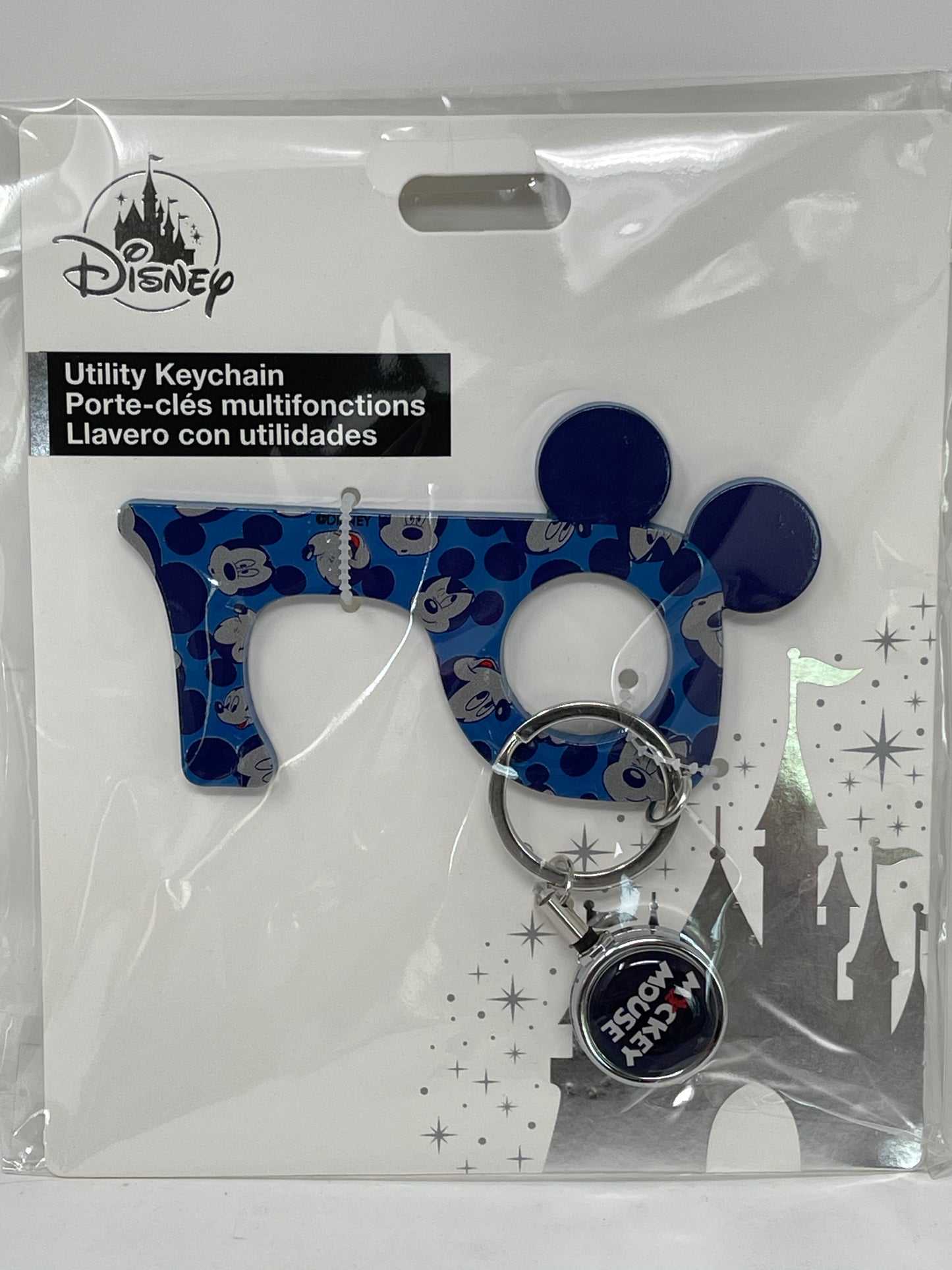 Disney Mickey Mouse Utility Keychain Pulley-Door Pull/Key Puncher