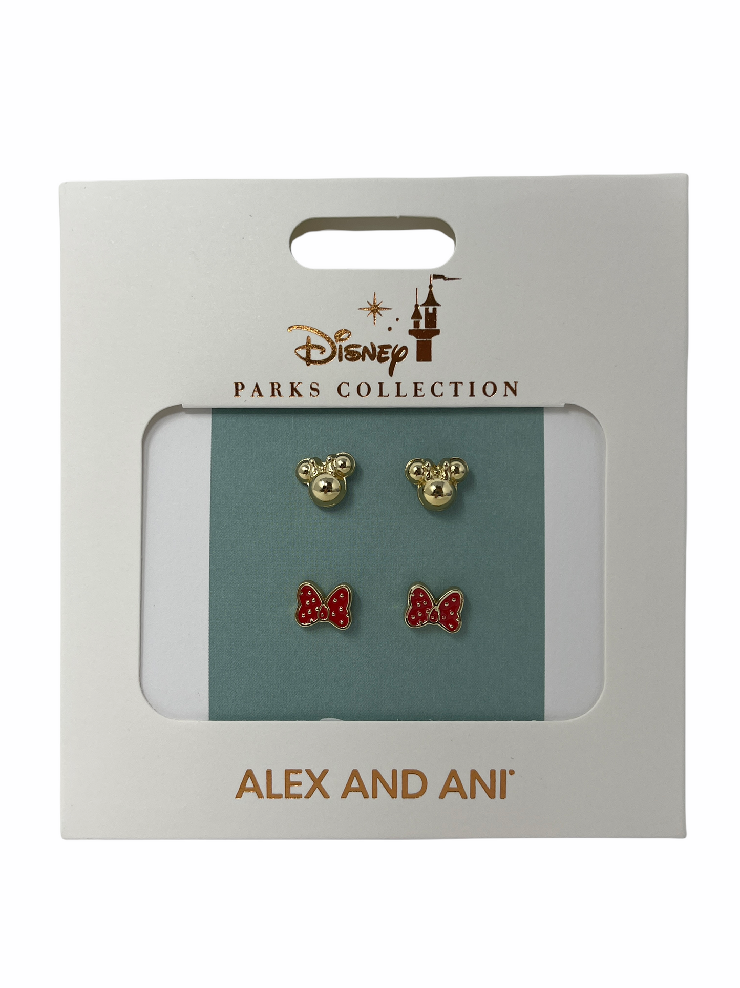 Disney Alex and Ani Minnie and Bow Post Earring Set