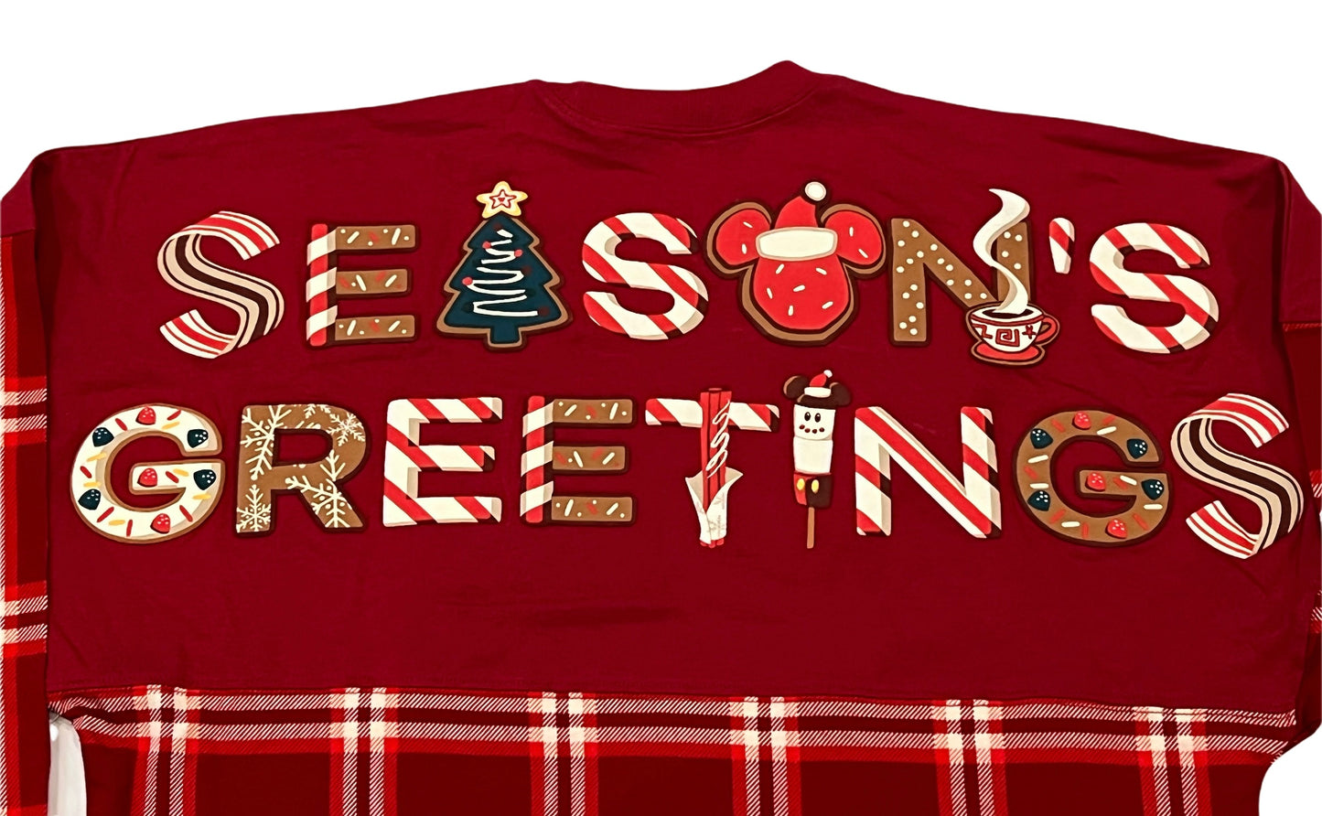 Disney Season’s Greetings Snack Plaid Spirit Jersey XXL