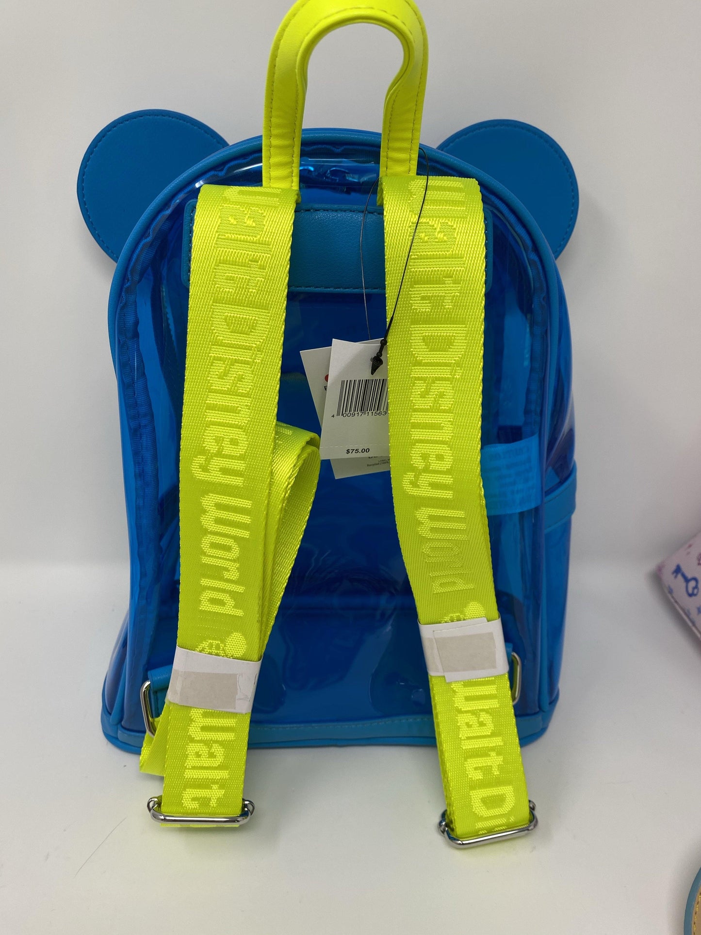 Walt Disney World Loungefly Mickey Mouse Neon Clear Backpack Purse - World of Treasures