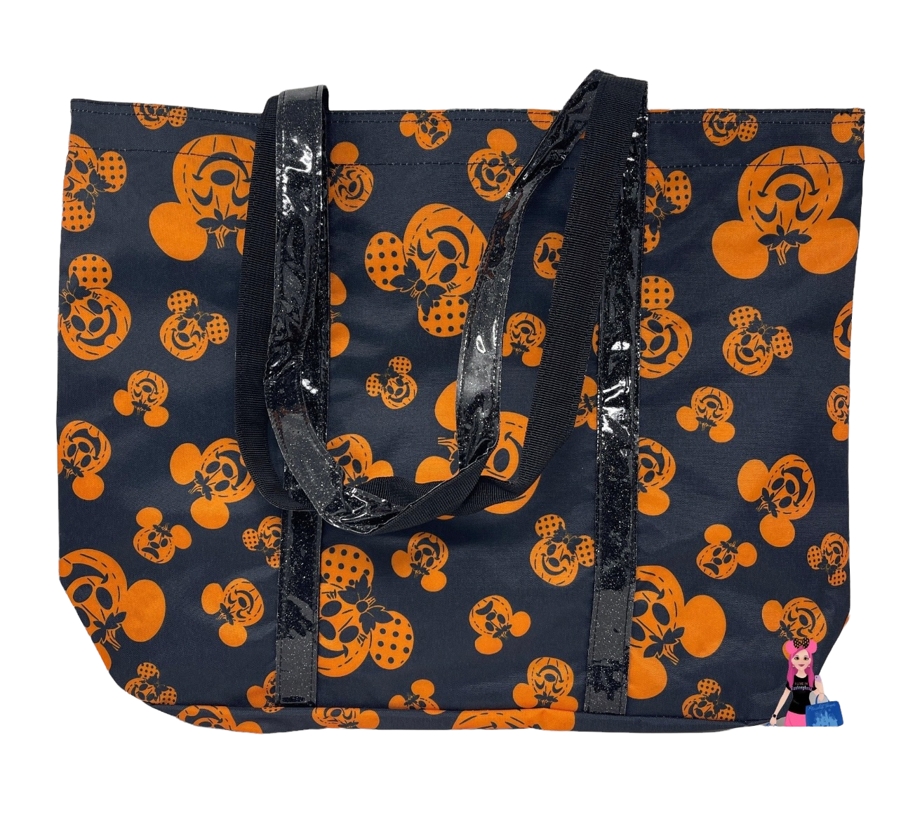 Disney Halloween 2021 Mickey and Minnie Pumpkin Tote