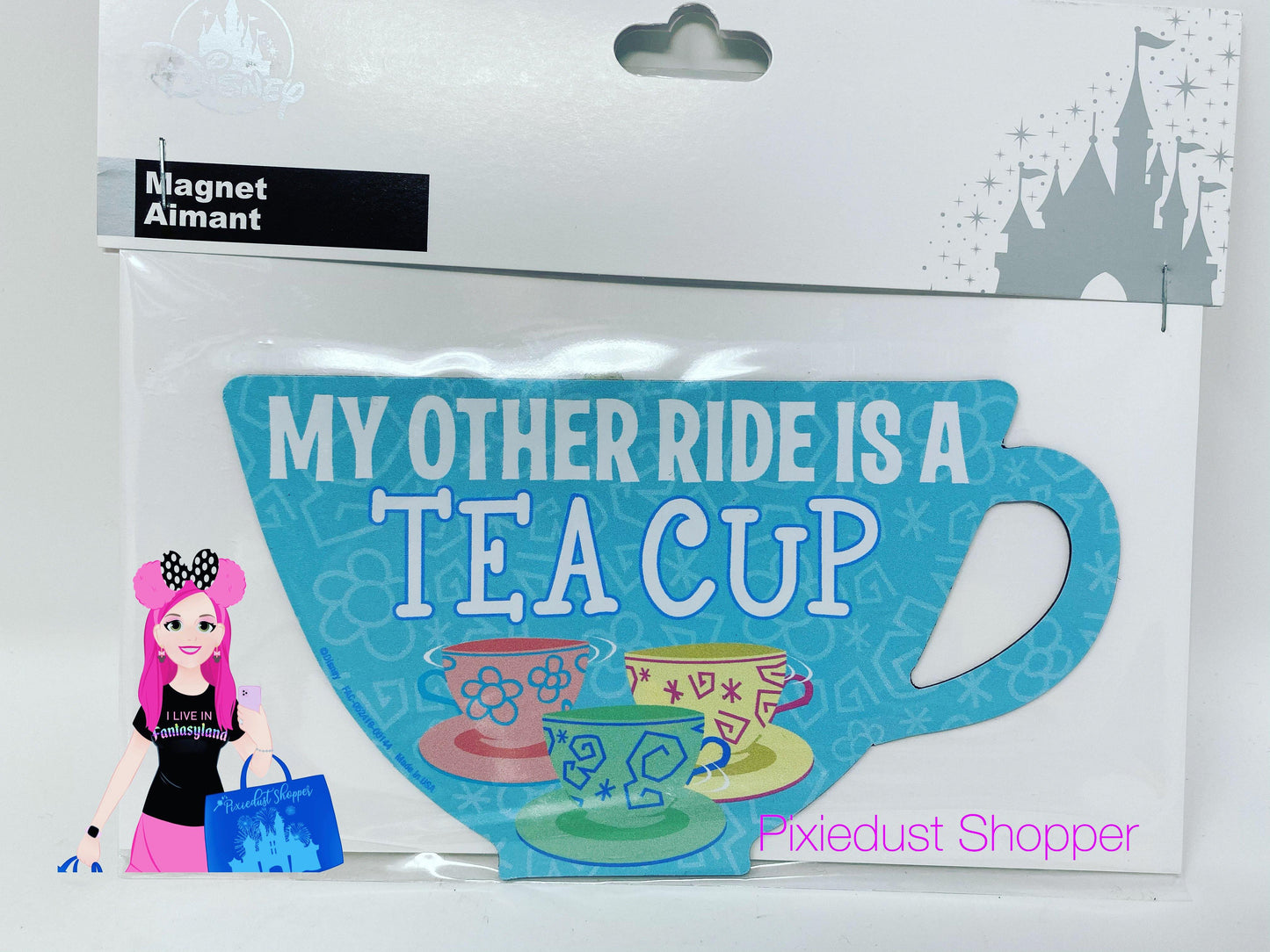 Disney My Other Ride is a Tea cup Car Magnet - World of Treasures