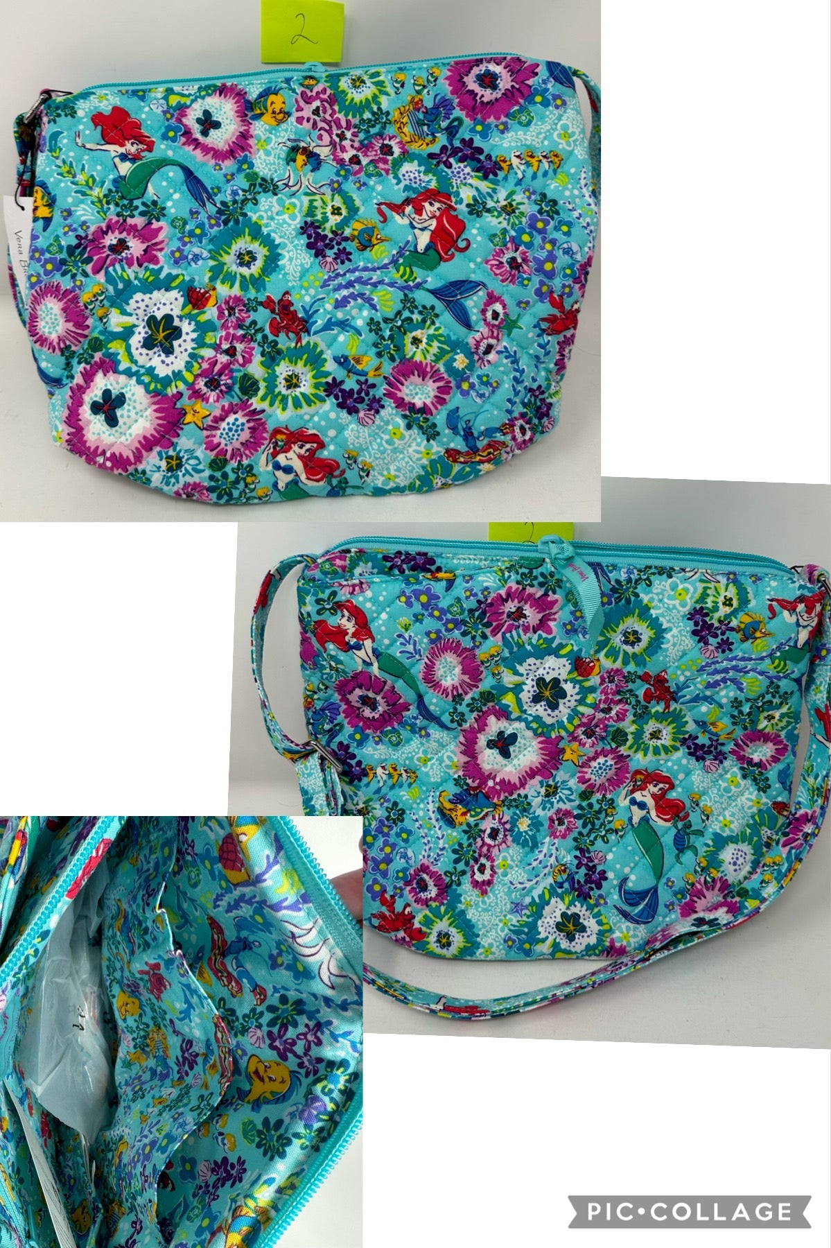 Vera deals Bradley Disney Little Mermaid crissbody hipster bag new