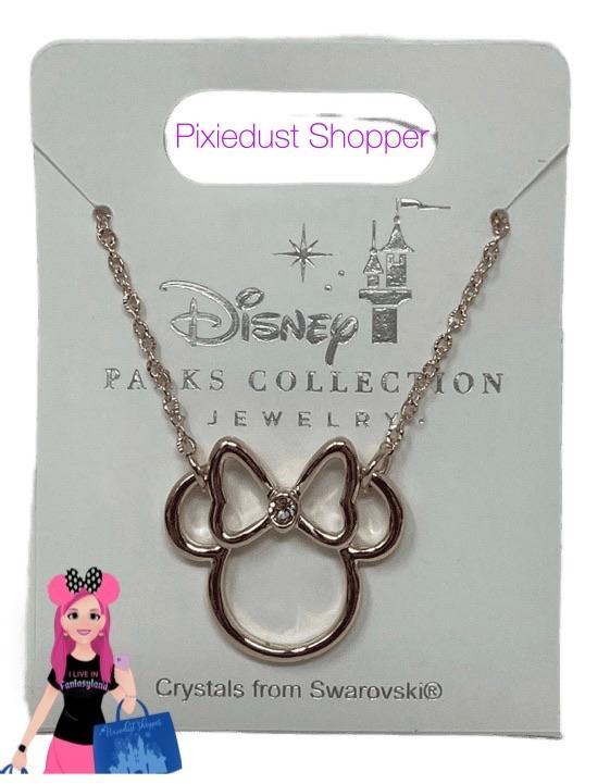 Disney Parks Jewelry Collection-Rose Gold Minnie Necklace - World of Treasures