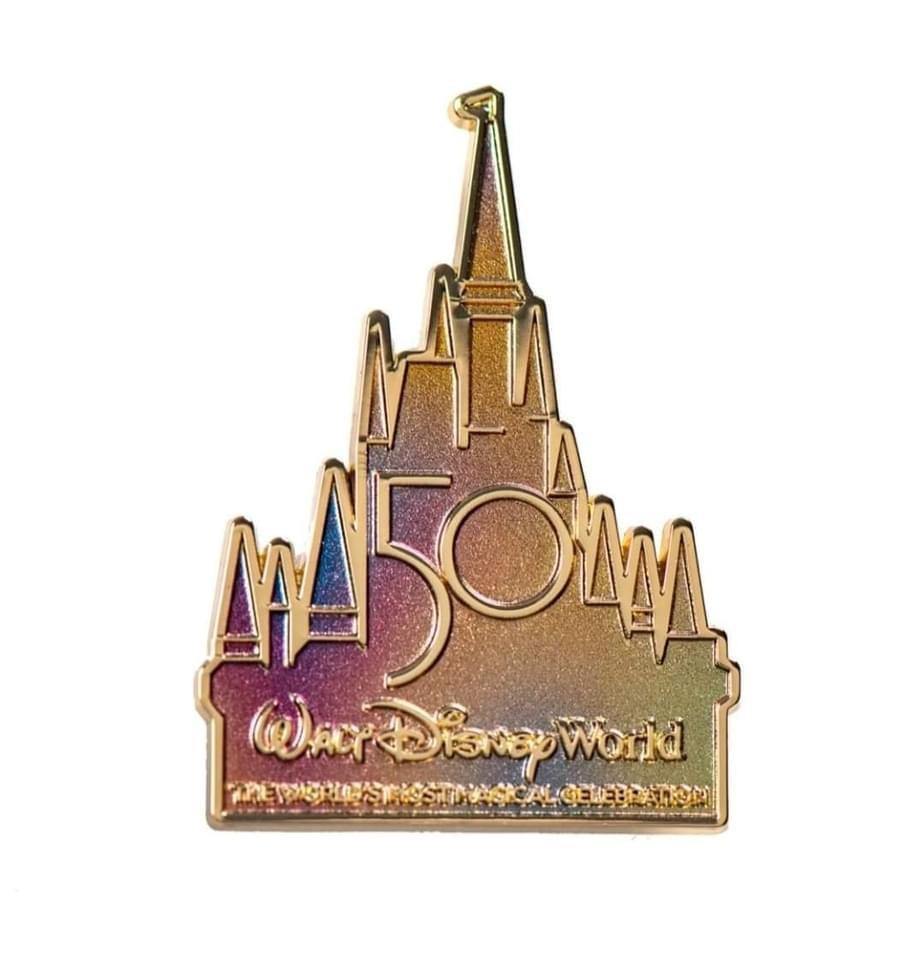 Walt Disney World 50th Anniversary Castle Pin - World of Treasures