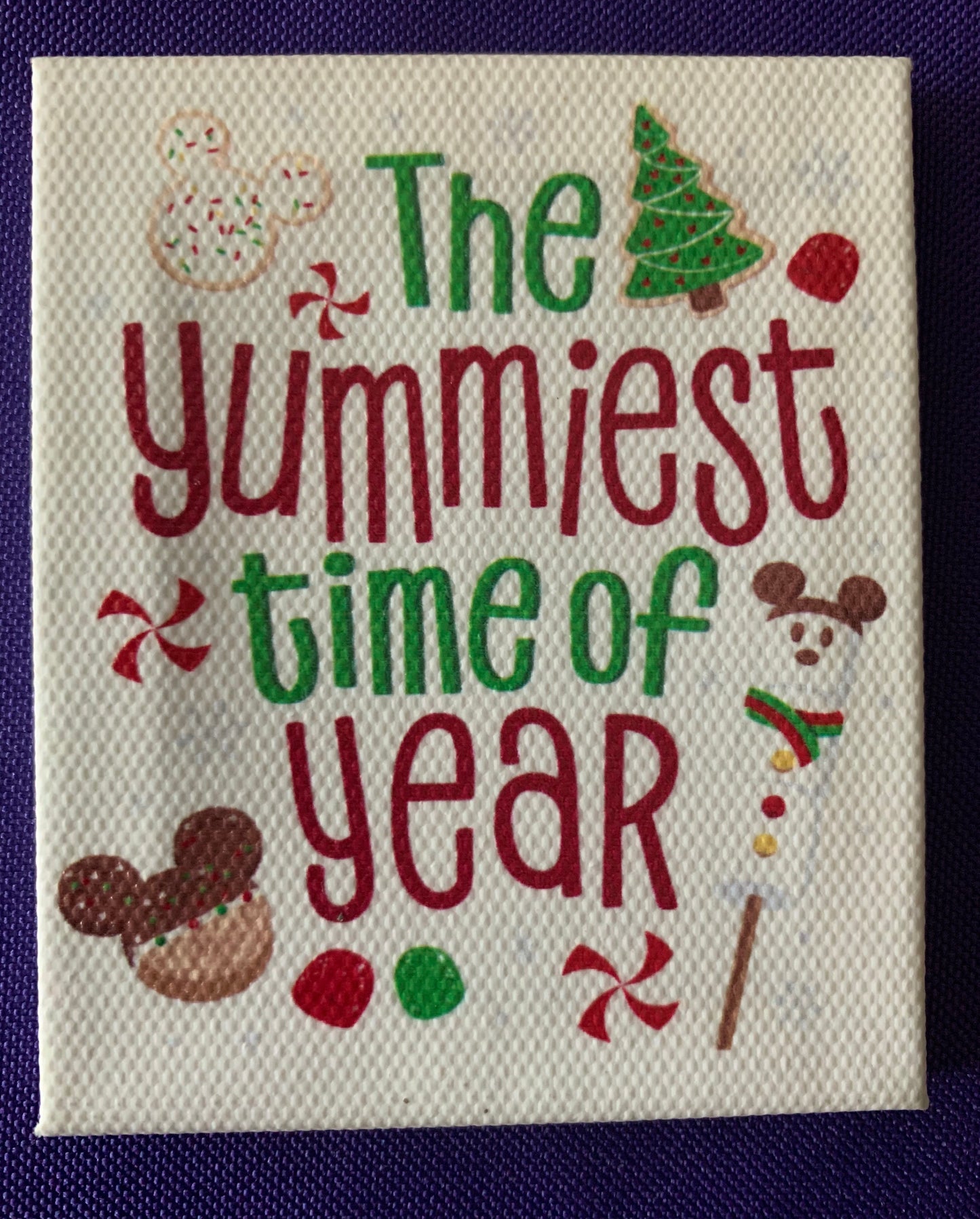 Disney The Yummiest Time of Year Snack Canvas Magnet