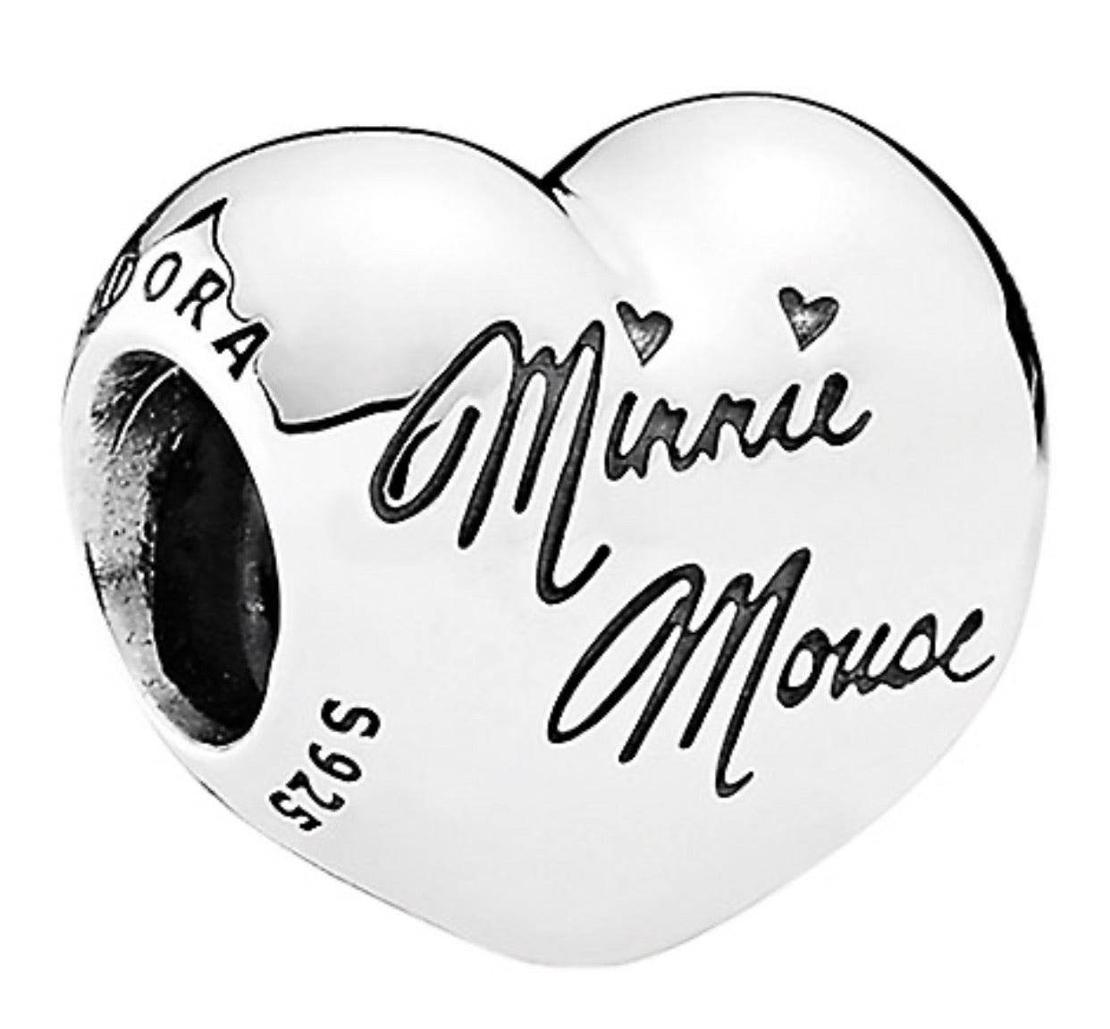 Disney Pandora Sterling Silver Minnie Mouse Double Sided Heart Charm