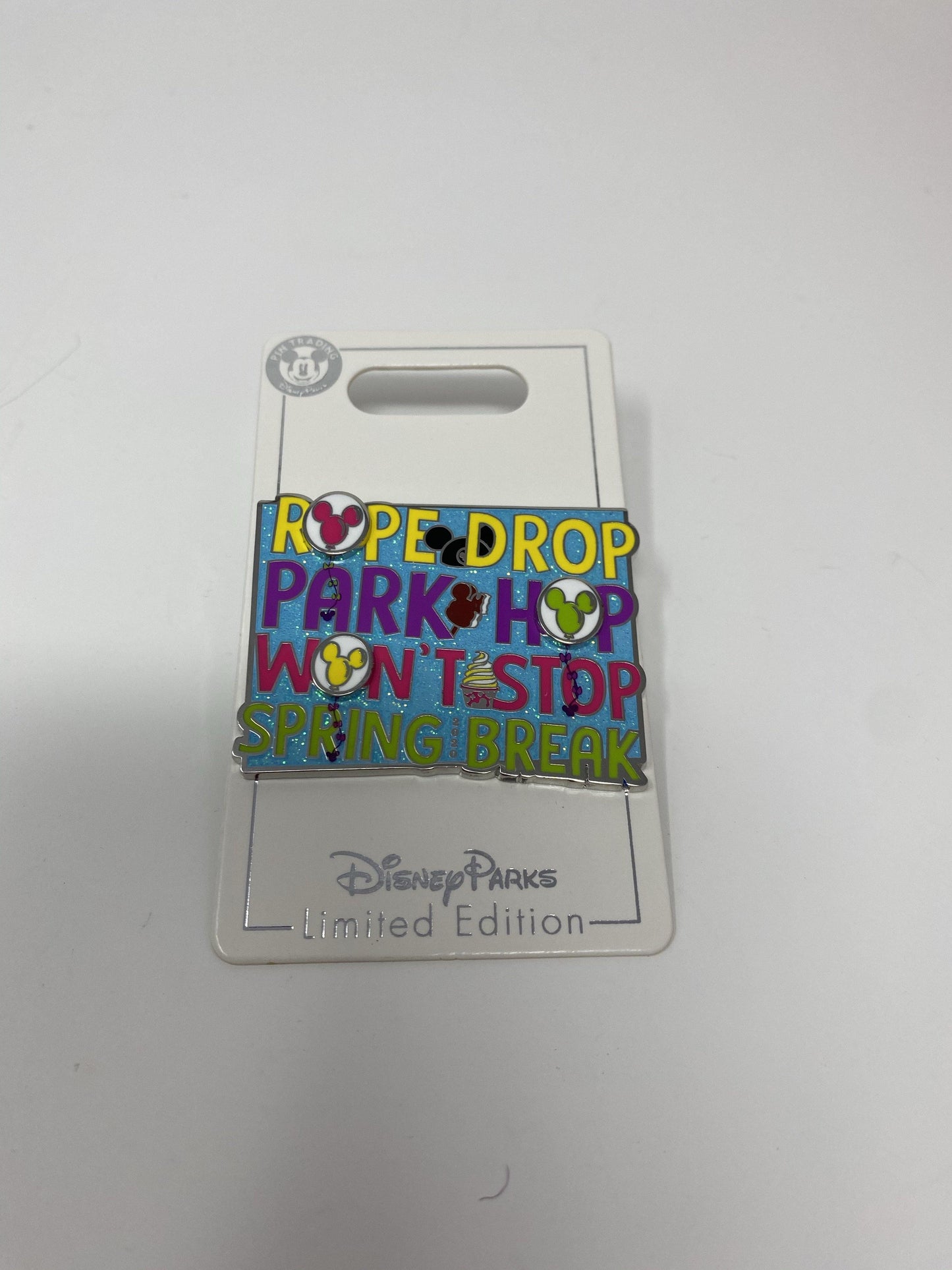 Disney Rope Drop, Park Hop, Won’t Stop, Spring Break Mickey Pin - World of Treasures