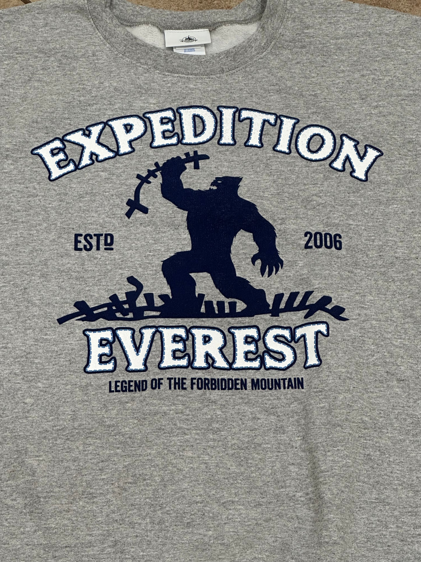 Disney Animal Kingdom Expedition Everest Yeti Pullover Sweatshirt Grey