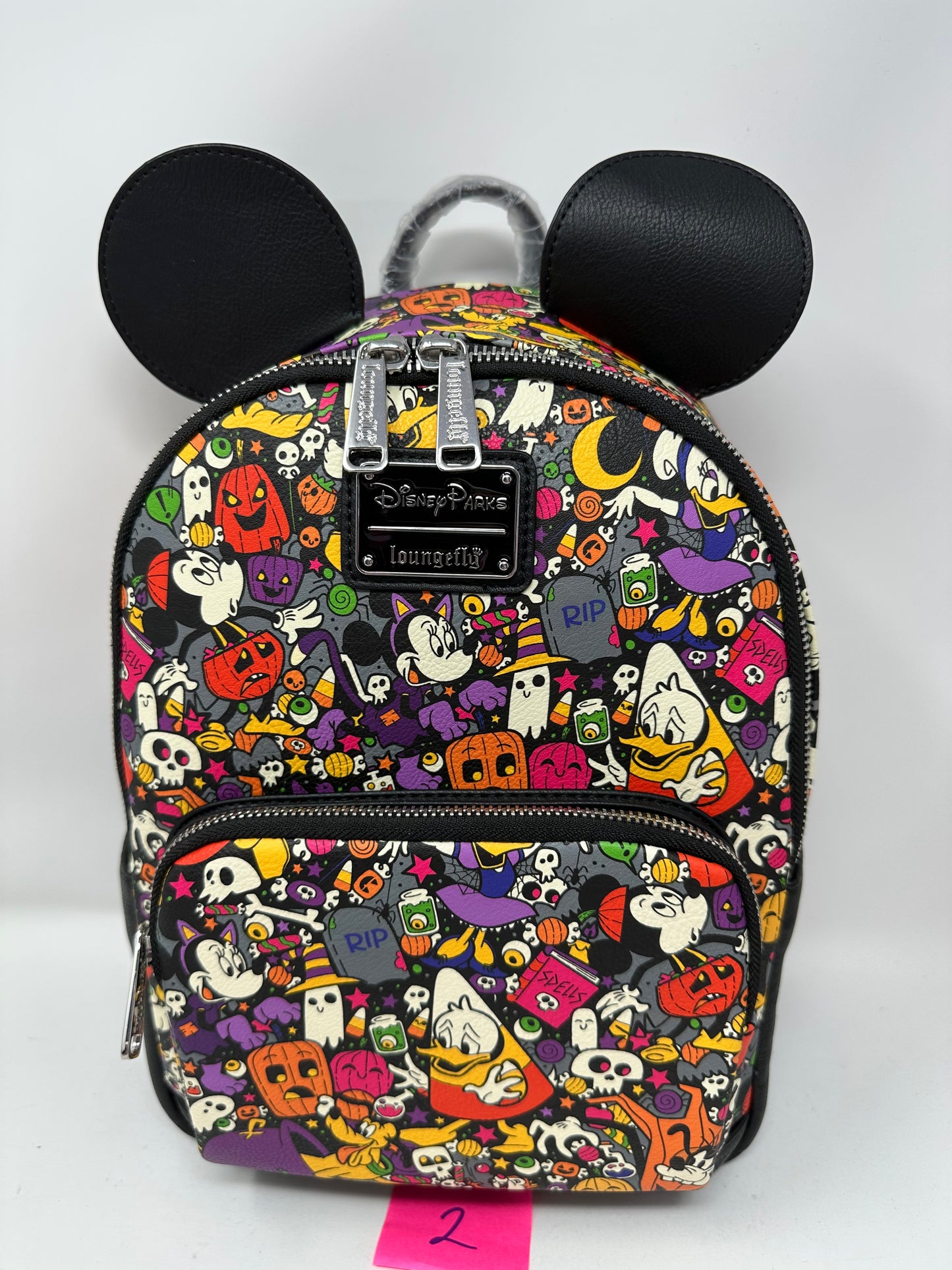 Disney Parks Halloween 2022 AOP Mickey Loungefly Backpack Purse