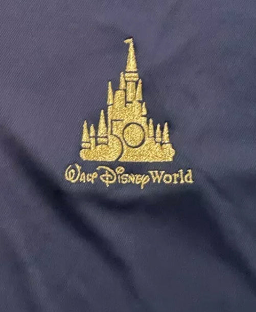 Walt Disney World 50th Anniversary Castle Nike Dri Fit Polo Shirt Small