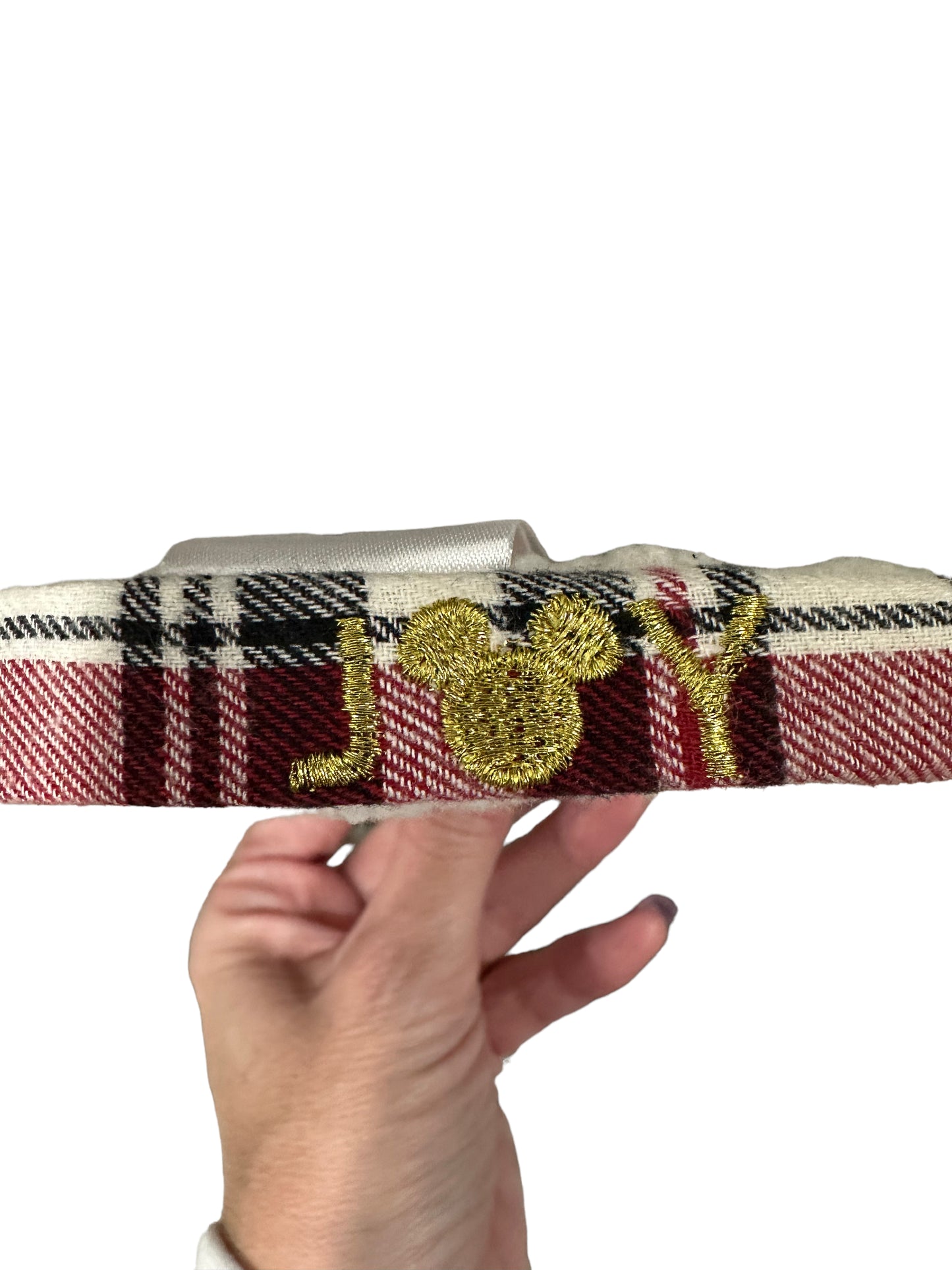 Disney Mickey Plaid Joy Holiday Ear Headband Christmas 2022
