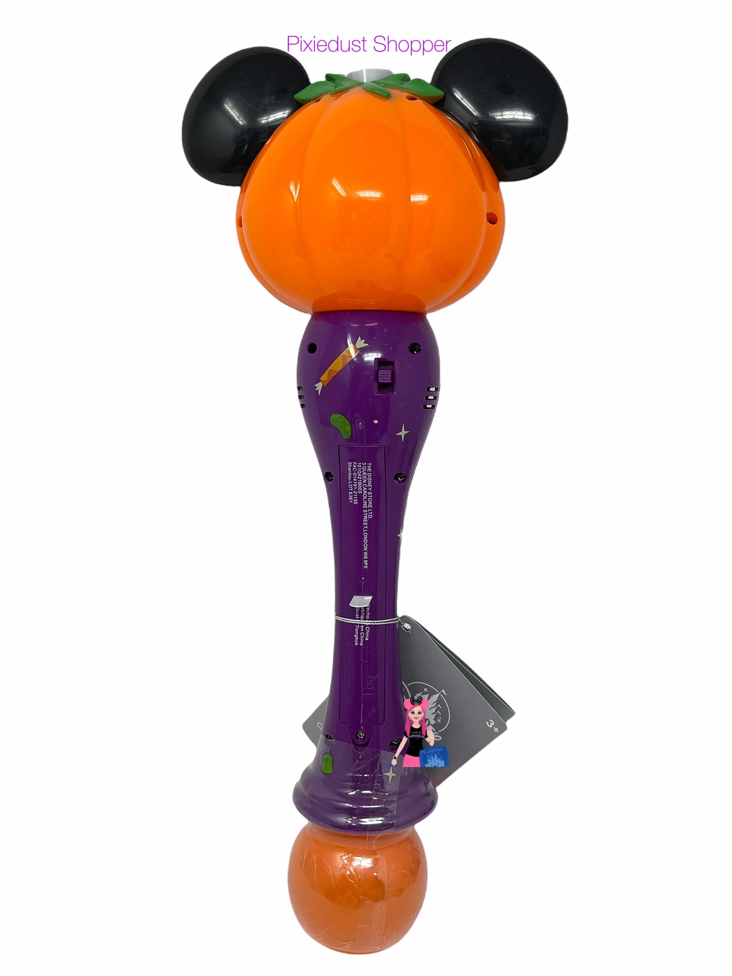 Disney Halloween 2021 Mickey Pumpkin Light Up Bubble Wand