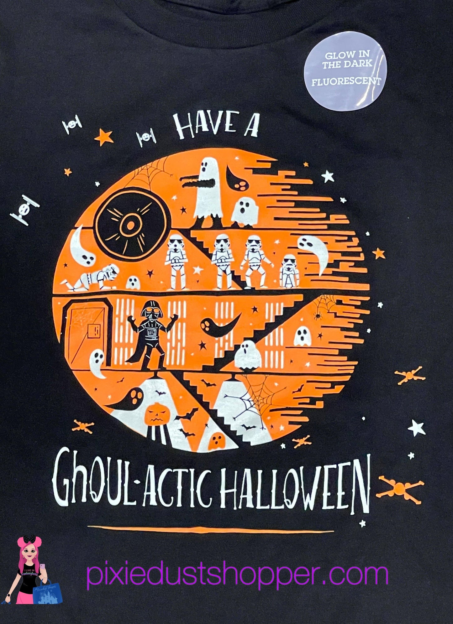 Disney Star Wars Ghoul-Actic Halloween Kids Shirt-Glow in the Dark - World of Treasures
