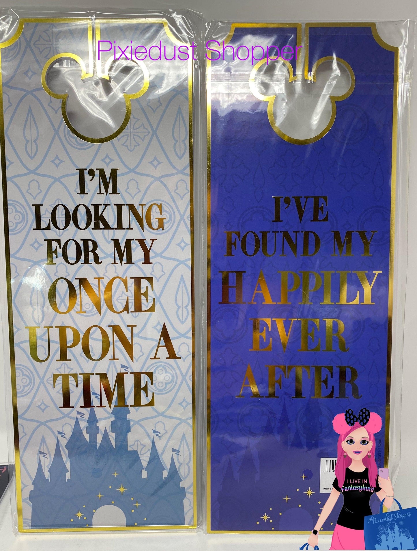 Disney I’m Looking For My Once Upon a Time/I’ve Found My Happily Ever After Mickey Door Hanger - World of Treasures