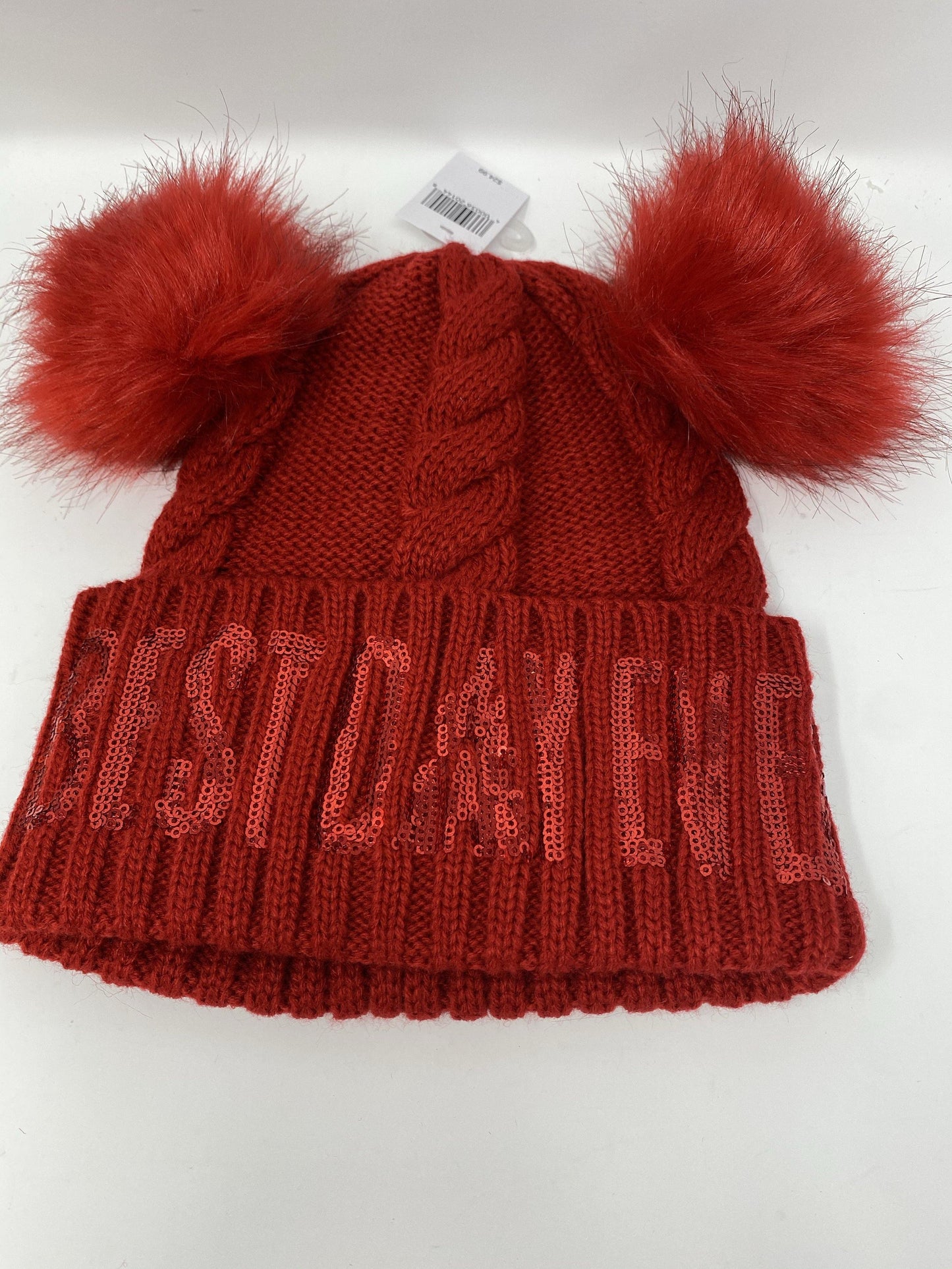 Disney Mickey Embroidered Red Pom Pom Knit Tech Gloves - World of Treasures
