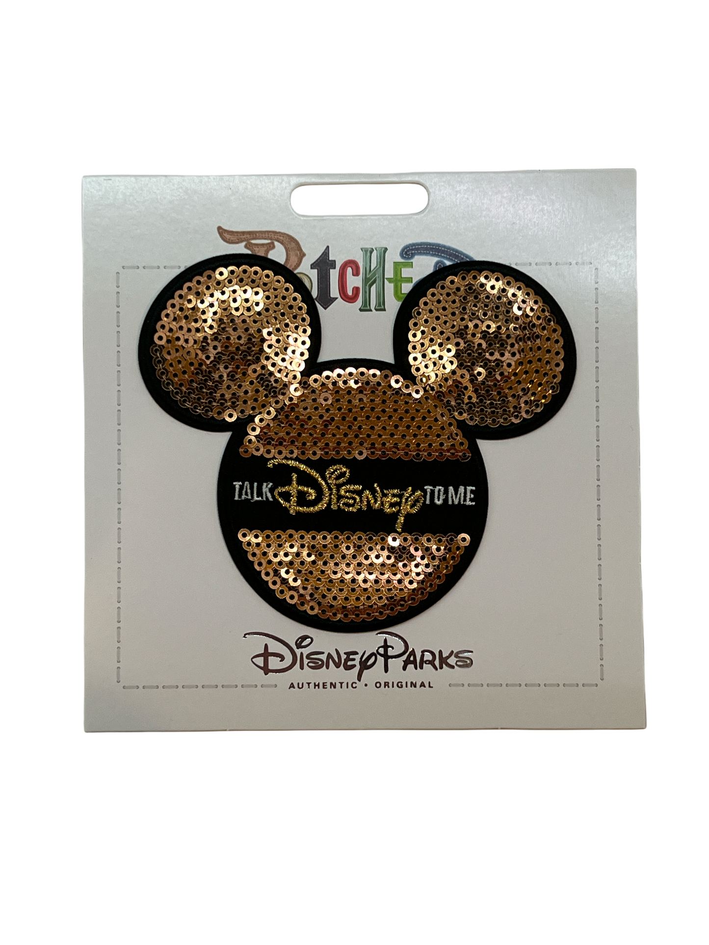 Disney PatcheD “Talk Disney To Me” Mickey Head Patch