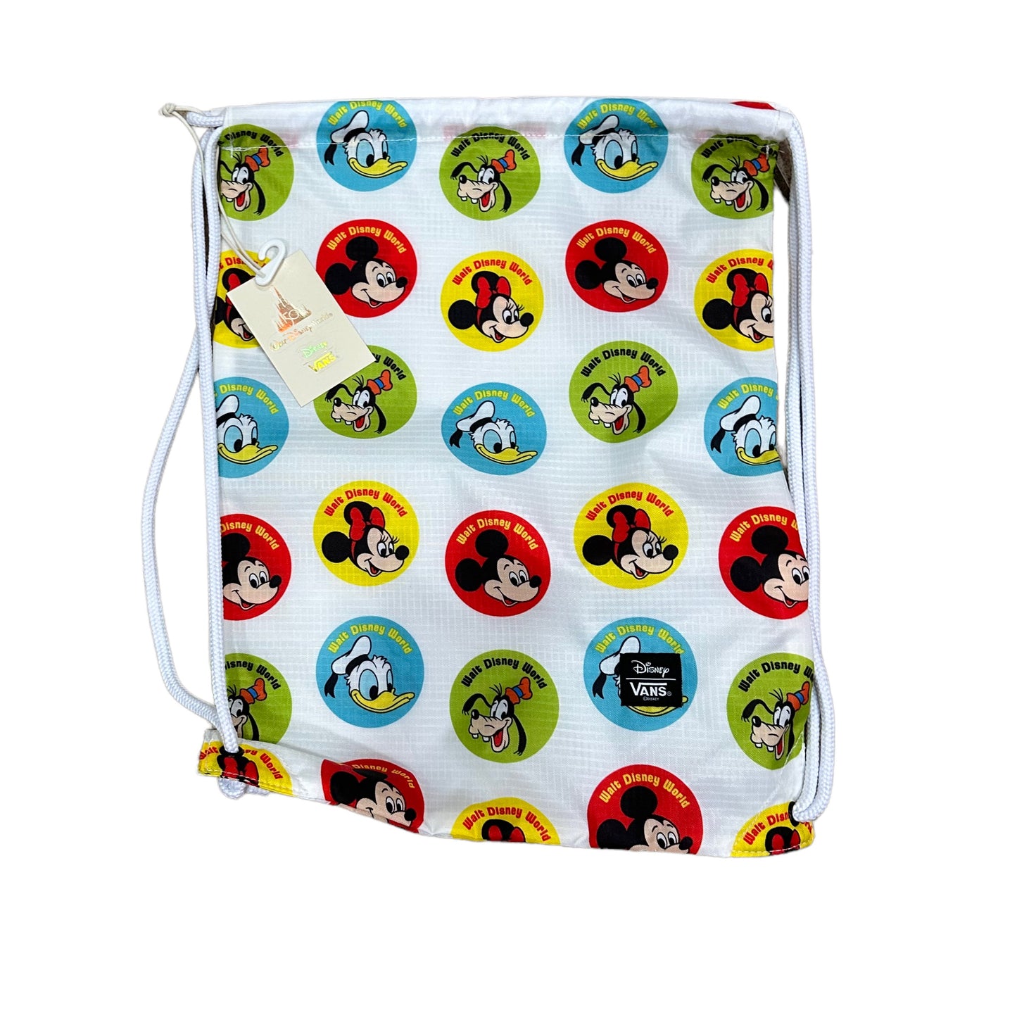 Disney VANS Cinch Backpack Mickey and Friends Button
