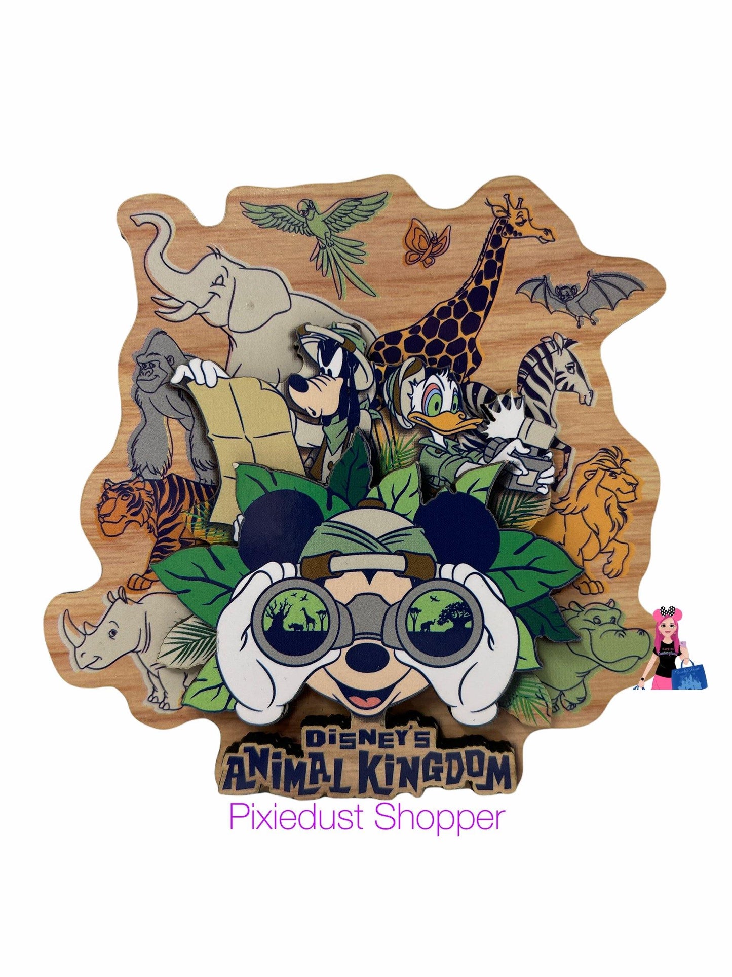 Disney’s Animal Kingdom Mickey and Friends Safari 3-D Magnet - World of Treasures