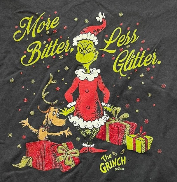 Universal Studios Grinch More Bitter Less Glitter Shirt small