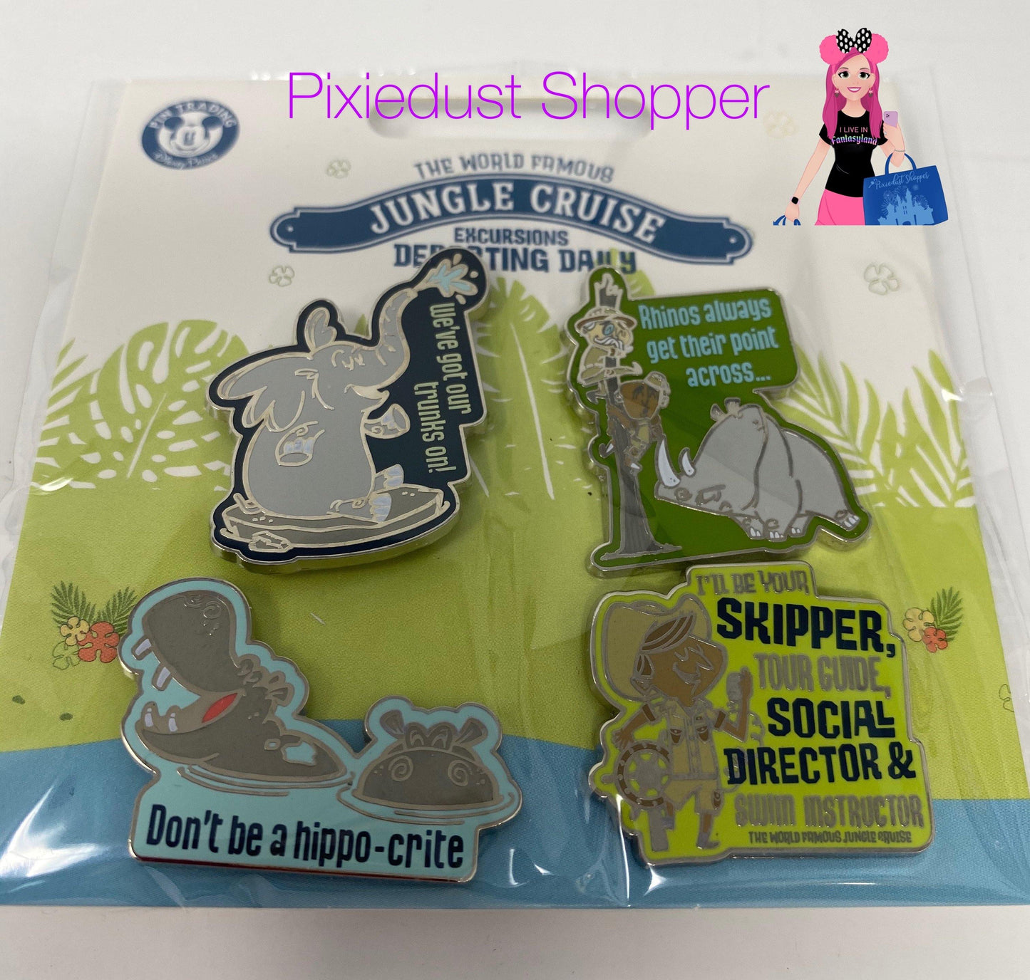 Disney Jungle Cruise 4 Piece Pin Set - World of Treasures