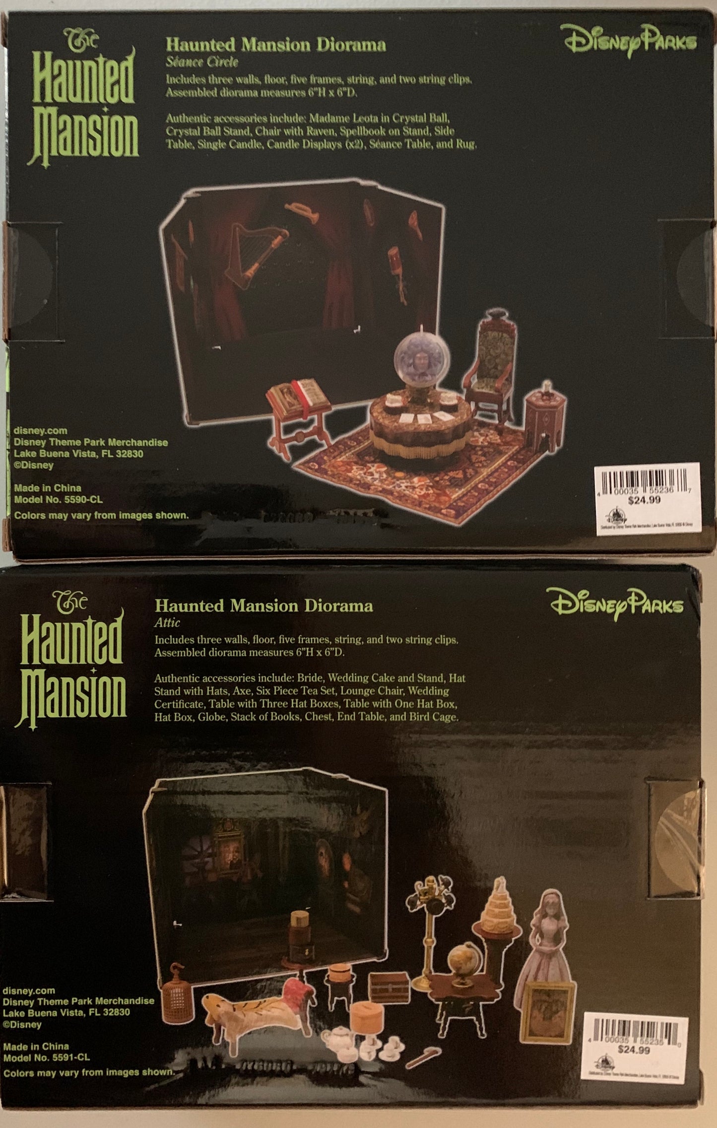 Disney Haunted Mansion Diorama Bride Attic Set
