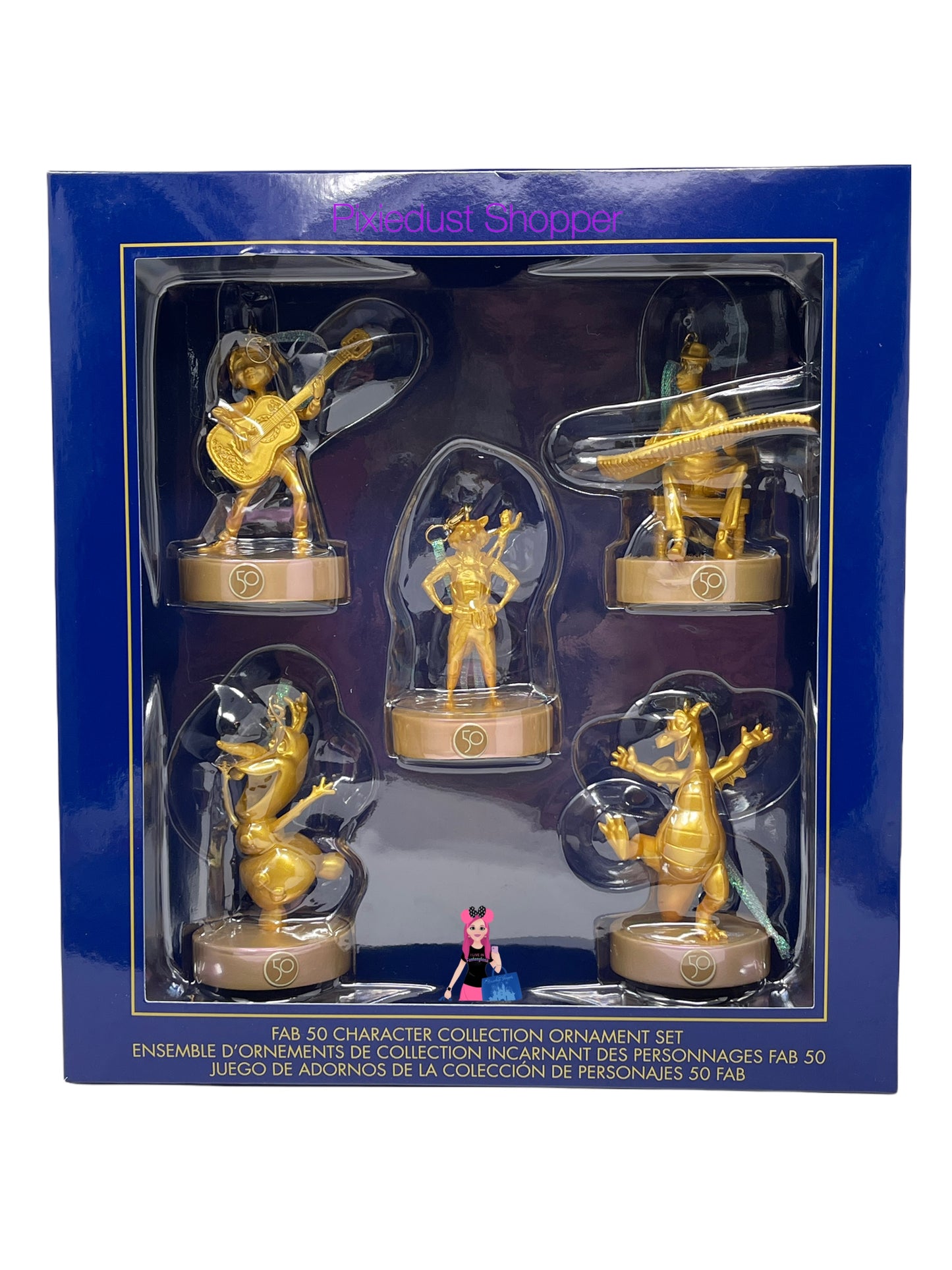 Walt Disney World 50th Anniversary EPCOT Fab 50 Ornament Set