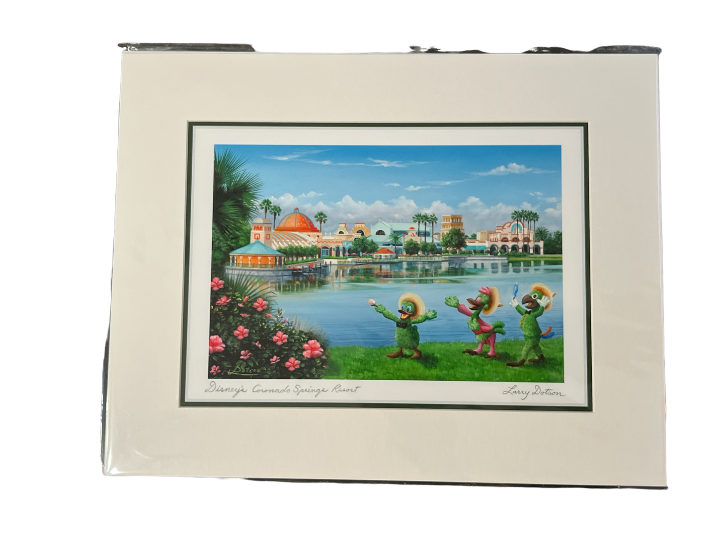 Disney's Coronado Springs Resort with Three Caballeros by Larry Dotson 11x14" Ma