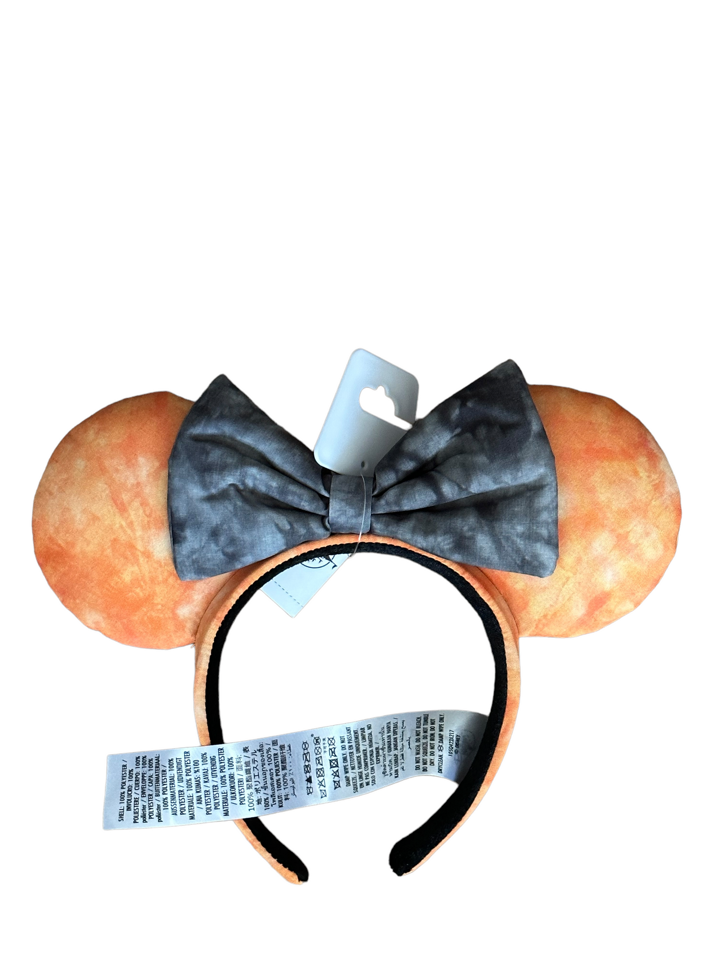 Disney Orange and Black Tie Dye Halloween 2022 Minnie Ear Headband