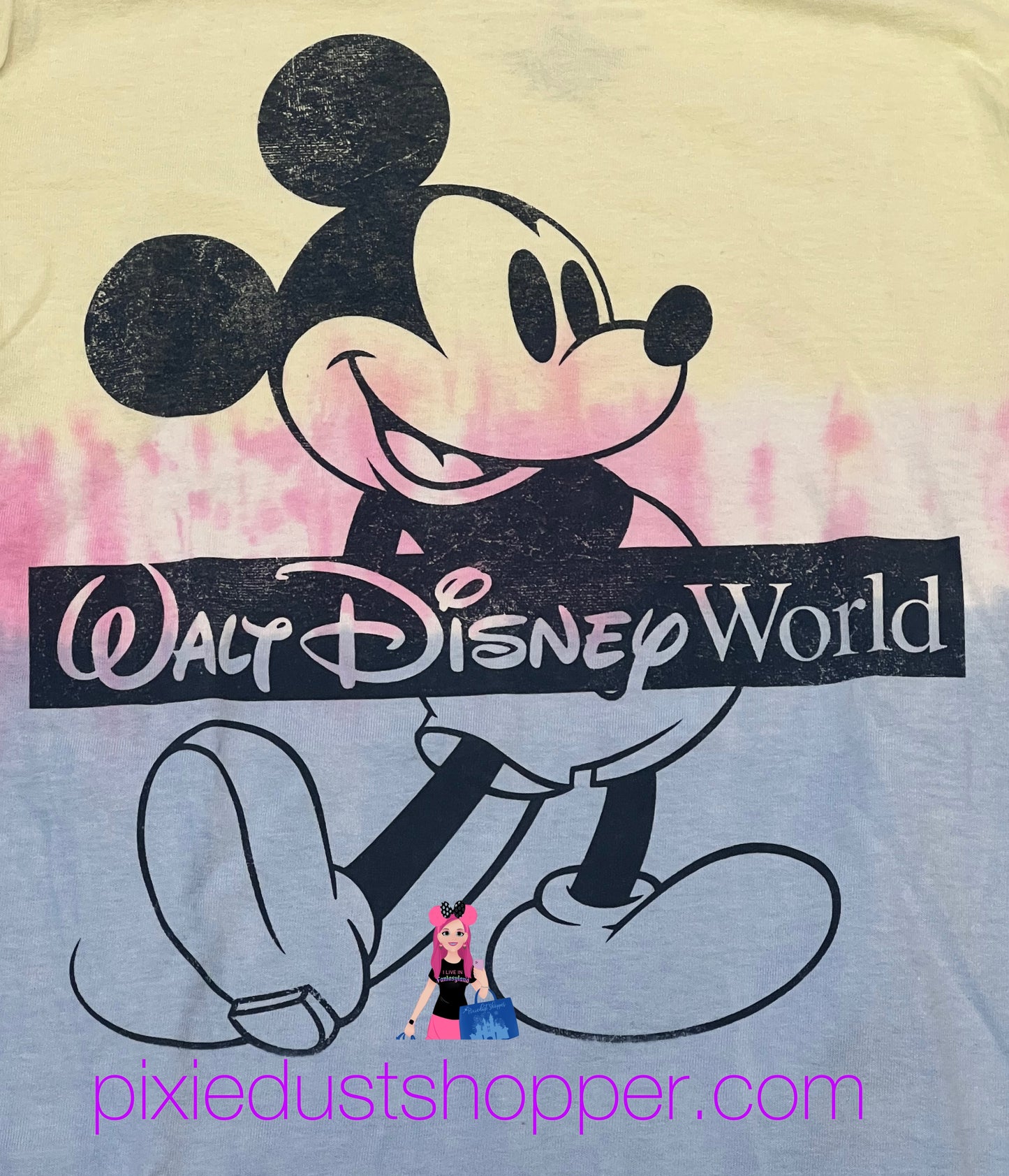 Walt Disney World Mickey Gradient Tie Dye Shirt size small